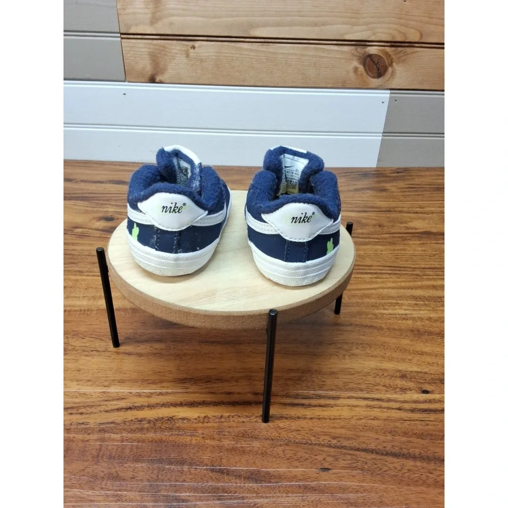 Nike Force 1 SE Booties Oregon Peace Sign Navy Blue White Crib Shoes 3C DB4078